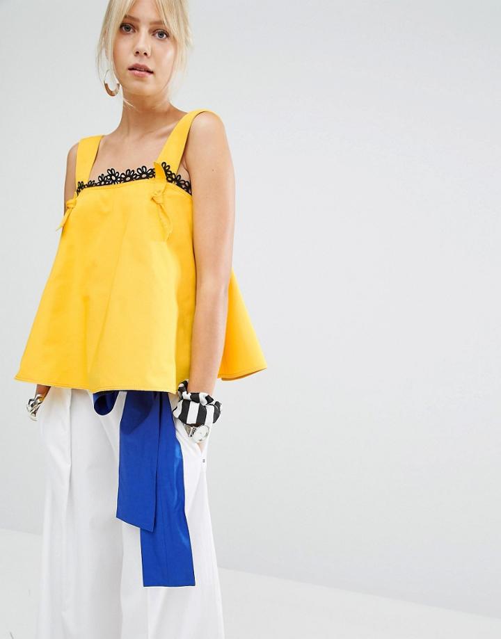 Sportmax Code Ketch Pinny Top - Yellow