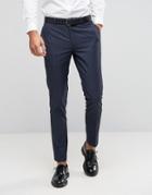 Asos Skinny Suit Pants With Tonal Design - Black