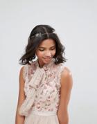 Asos Occasion Crystal Wire Hair Crown - Gold