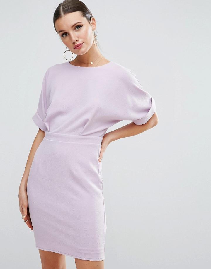 Asos Mini Wiggle Dress - Purple