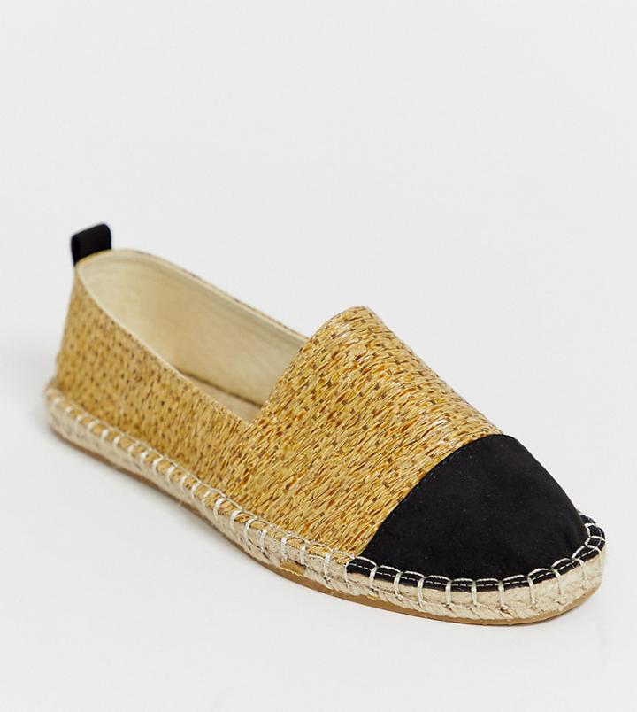 Asos Design Wide Fit Jacey Espadrilles - Beige
