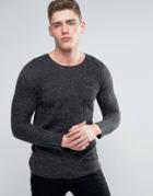Lindbergh Sweater With Loose Mohair Knit In Gray - Navy