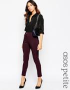 Asos Petite Pants With High Waist - Aubergine