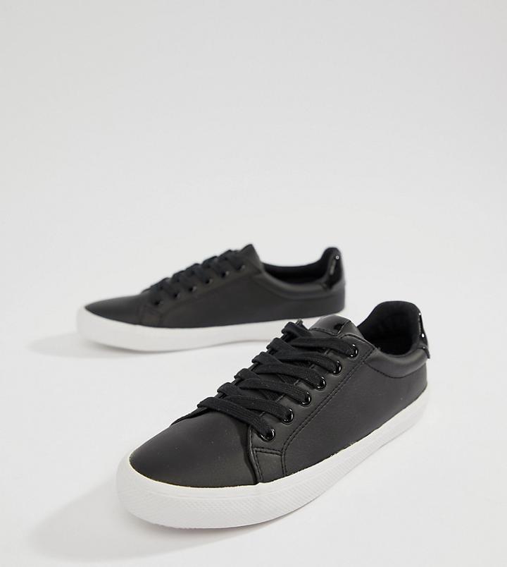 Asos Design Dustin Lace Up Sneakers - Black