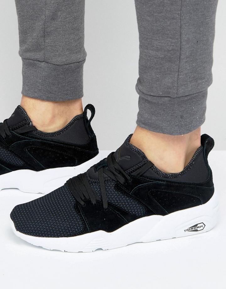 Puma Blaze Of Glory Soft Tech Sneakers In Black 36412801 - Black
