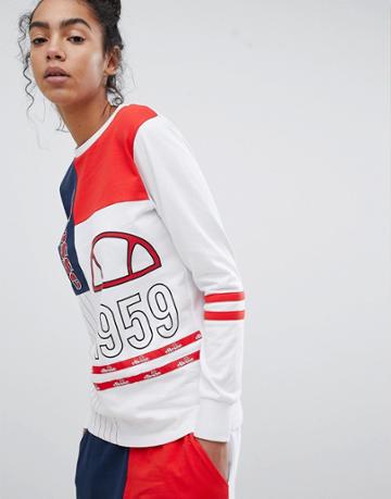 Ellesse Heritage Long Sleeve T-shirt Co-ord In Vintage Italia Print - Multi