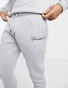 River Island Prolfic Muscle Fit Sweatpants In Gray-grey