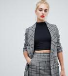River Island Sequin Check A-line Mini Skirt In Gray - Gray