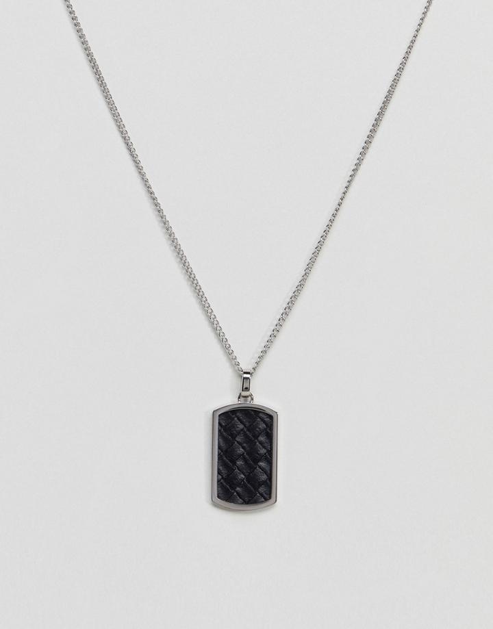 Fred Bennett Mixed Metal Dog Tag Necklace - Silver