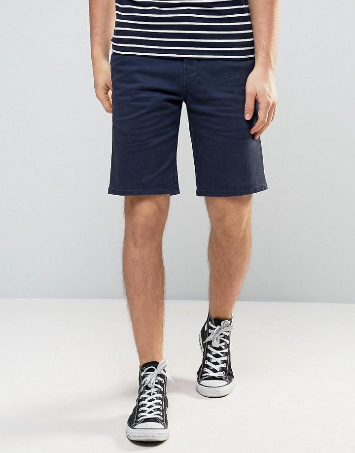 Element Howland Straight Chino Shorts In Navy - Navy