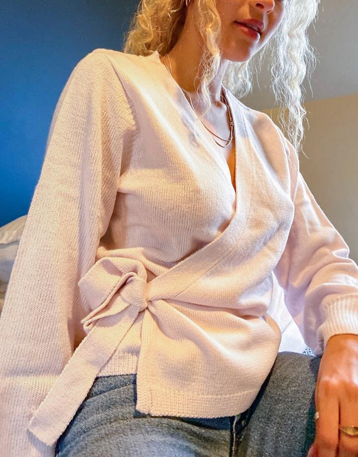 Threadbare Amy Ballerina Wrap Sweater-purple