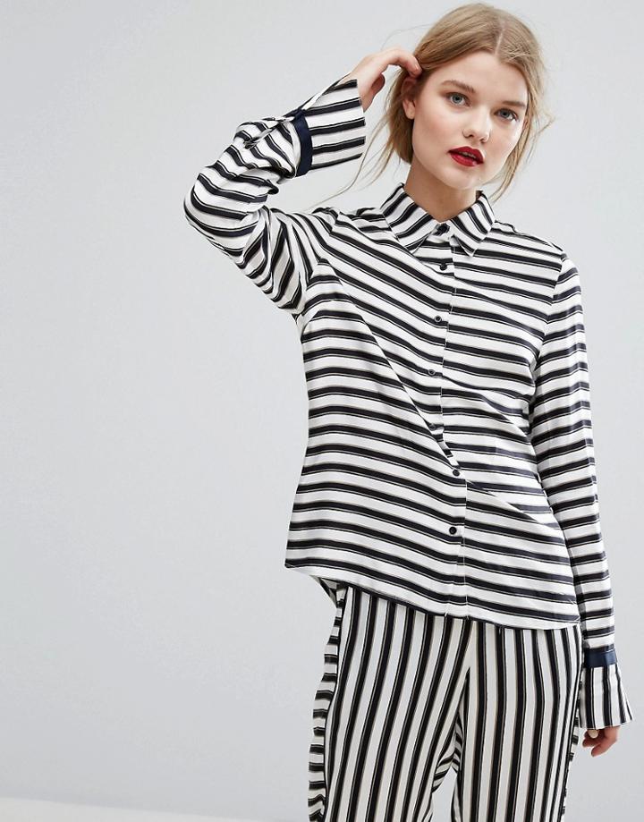 Gestuz Aggie Stripe Satin Shirt - Multi