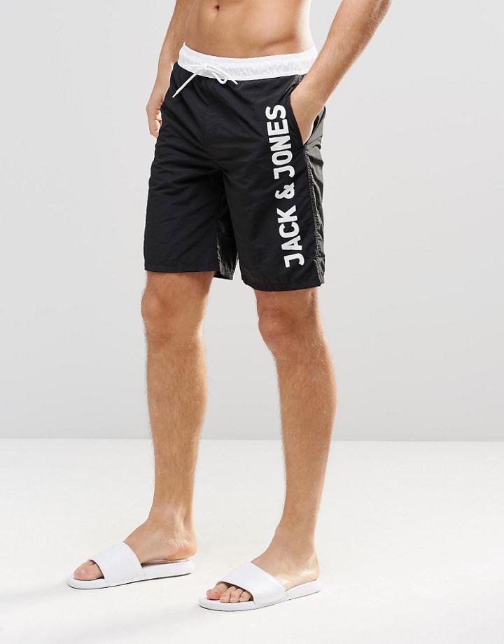 Jack & Jones Swim Shorts Logo - Black