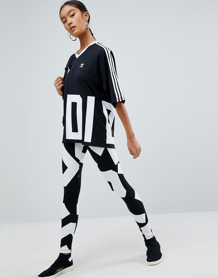 Adidas Originals Bold Age Graphic Print Leggings - Black