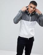 Emporio Armani Nylon Hooded Jacket In Gray - Gray