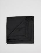 Asos Design Pocket Square In Black - Black