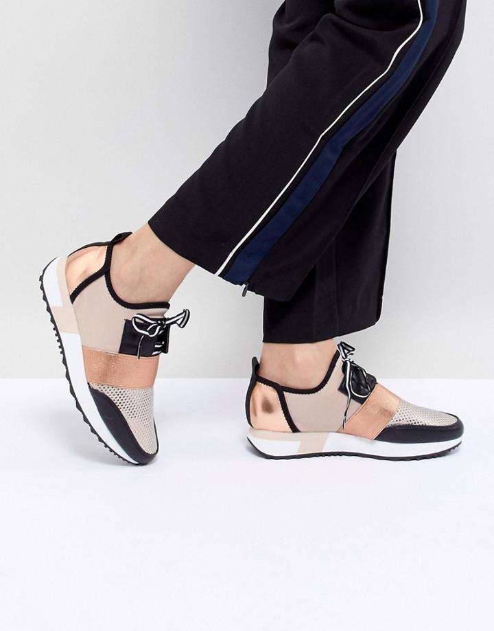 Steve Madden Gold Antics Sneaker - Gold