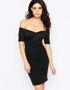 Oh My Love Body-conscious Dress With Tassels - Black
