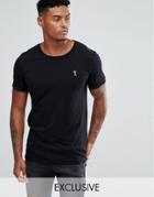 Religion Roll Sleeve Logo T-shirt In Black