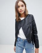 Brave Soul Fringed Festival Biker Jacket - Black