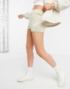 Asos Design Knit Shorts In Stone - Part Of A Set-neutral
