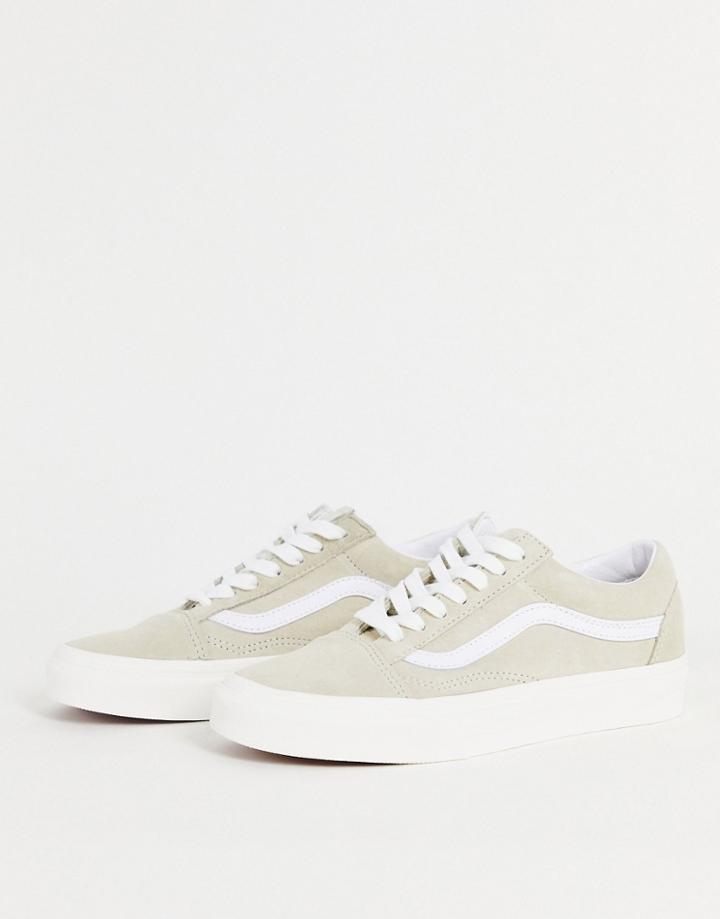 Vans Old Skool Suede Sneakers In Cream-neutral