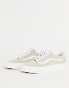 Vans Old Skool Suede Sneakers In Cream-neutral