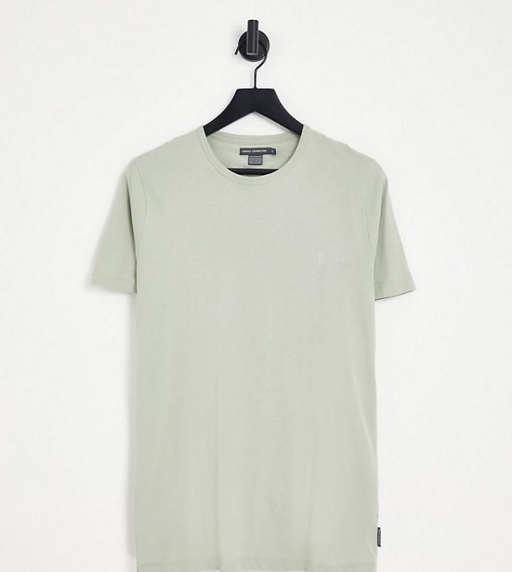 French Connection Tall Crew Neck T-shirt In Sage-green