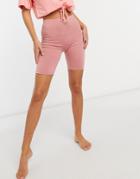 Outrageous Fortune Loungewear Body-conscious Shorts In Pink