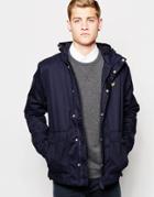 Lyle & Scott Parka With Microfleece Lining - Navy