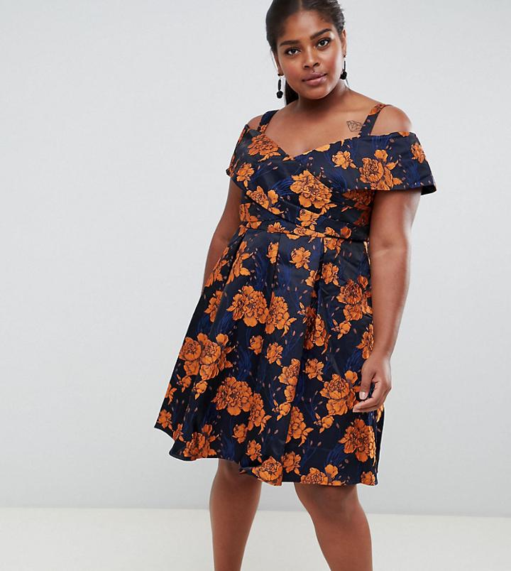 Lovedrobe Floral Midi Prom Dress - Multi