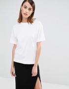 Selected My Perfect Drop Shoulder T-shirt - Bright White
