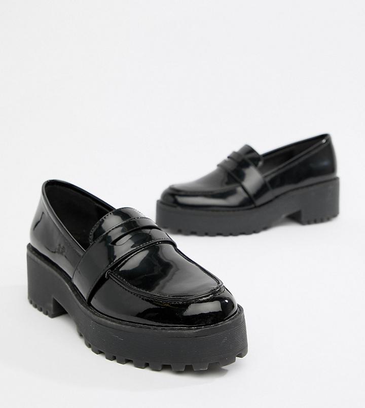 Monki Chunky Loafer In Black