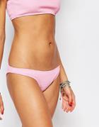 Somedays Lovin Kara Shirred Bikini Bottoms - Pink