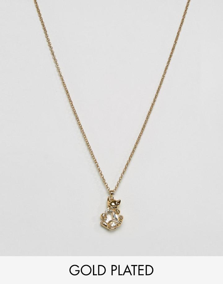 Ted Baker Cat Pendant Necklace - Gold