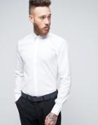 Hugo By Hugo Boss Enzel Collar Bar Shirt Slim Fit - White