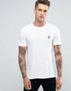 Lyle & Scott Pique T-shirt Eagle Logo In White - White