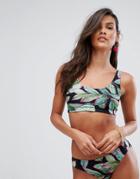 Asos Mix & Match Tropical Pop Print Crop Bikini Top - Multi