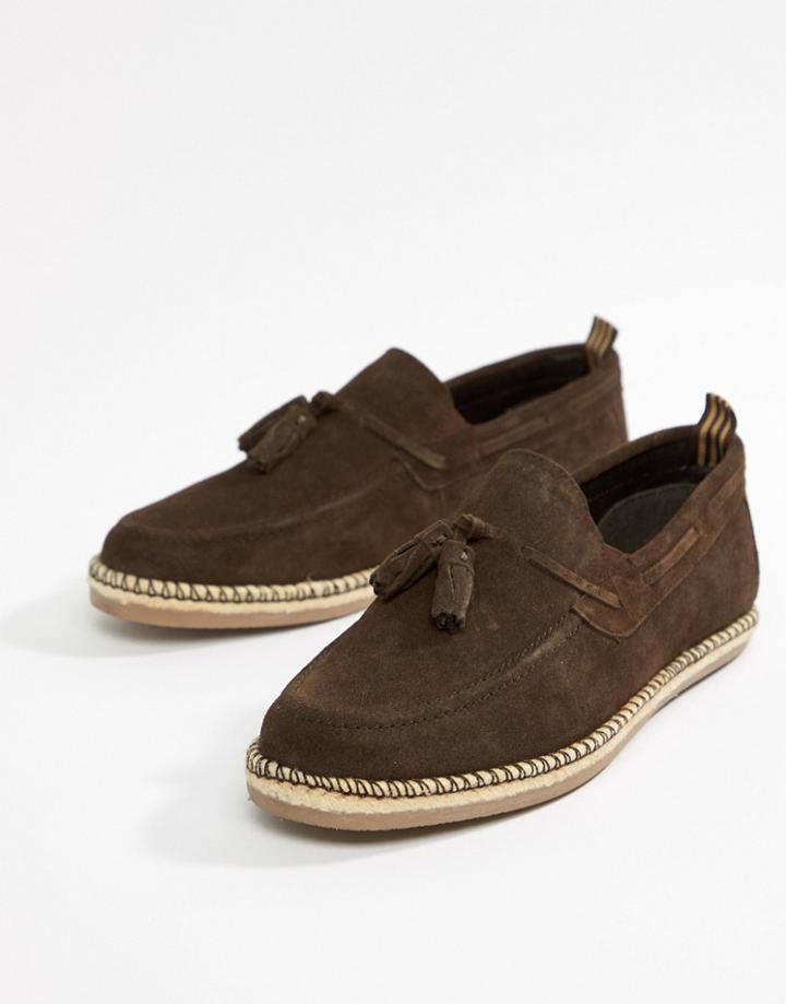 Dune Espadrilles In Brown Suede - Brown