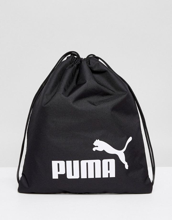 Puma Phase Drawstring Bag In Black 7494301 - Black
