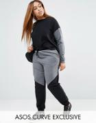 Asos Curve Contrast Jogger Co-ord - Multi