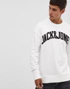Jack & Jones Originals Sweatshirt With Chest Branding - White