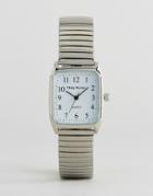 Philip Mercier Silver Bracelet Watch With Square Dial - Silver