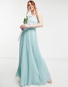 Oasis Bridesmaid Multiway Maxi Dress In Light Blue-green