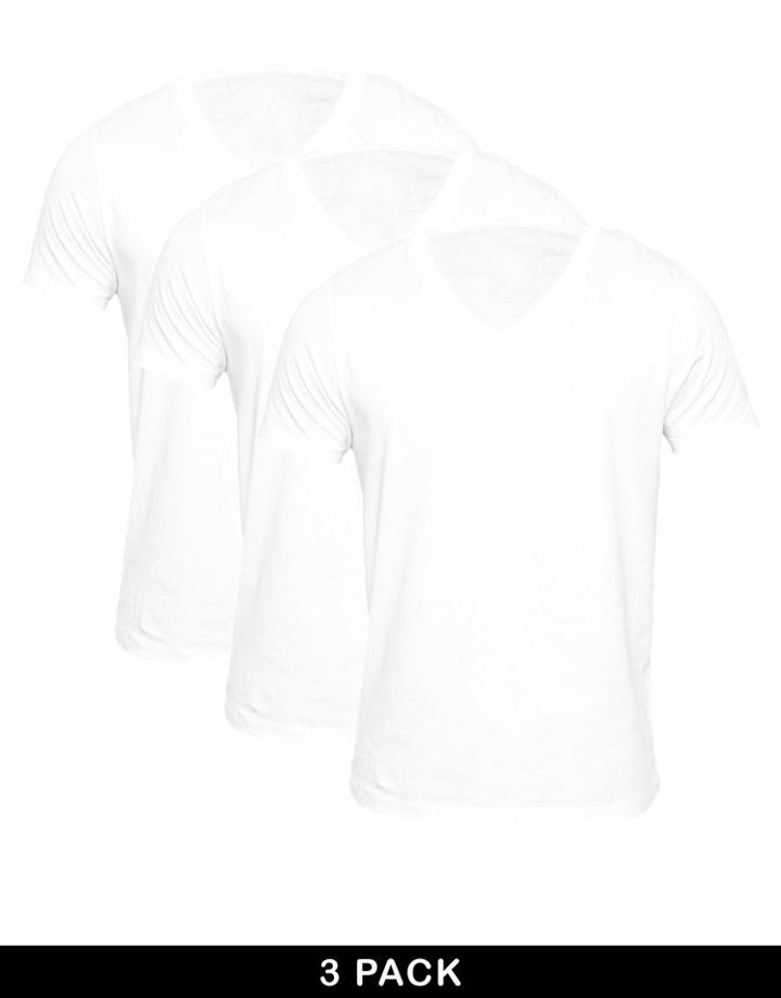Asos T-shirt With V Neck 3 Pack Save 22%