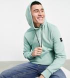 Calvin Klein Exclusive To Asos Center Logo Hoodie In Teal-green