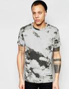 Cheap Monday T-shirt Standard Clouds All Over Print - Gray Melange