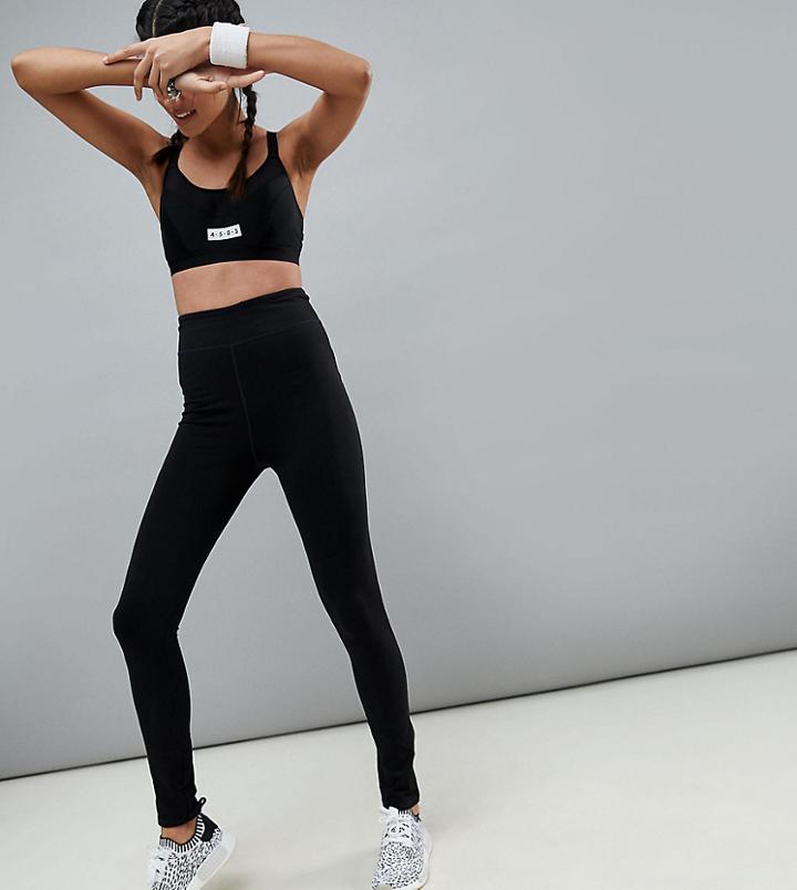 Asos 4505 Tall Sports Legging With Black Elastane - Black