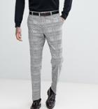 Heart & Dagger Slim Suit Pants In Pow Check - Gray