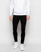 Pull & Bear Super Skinny Fit Jeans In Black - Black